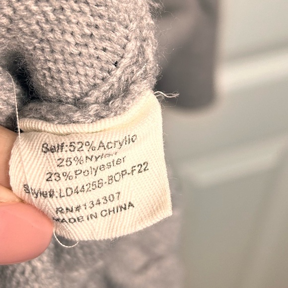 Line and Dot Women’s M Gray Long Sleeve Dorothy Sweater Maxi Dress Slit Stretch - Picture 5 of 7